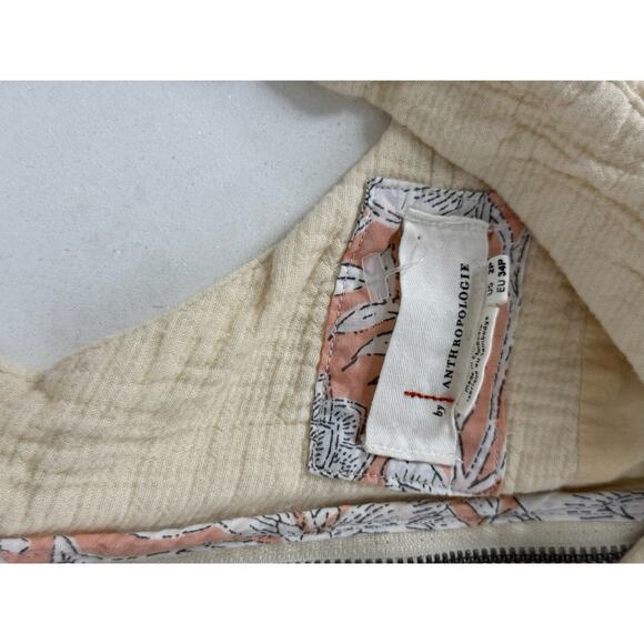 ANTHROPOLOGIE Demi Textured Jumpsuit Neutral Natural 2P Beachy Summer Boho - Picture 11 of 12